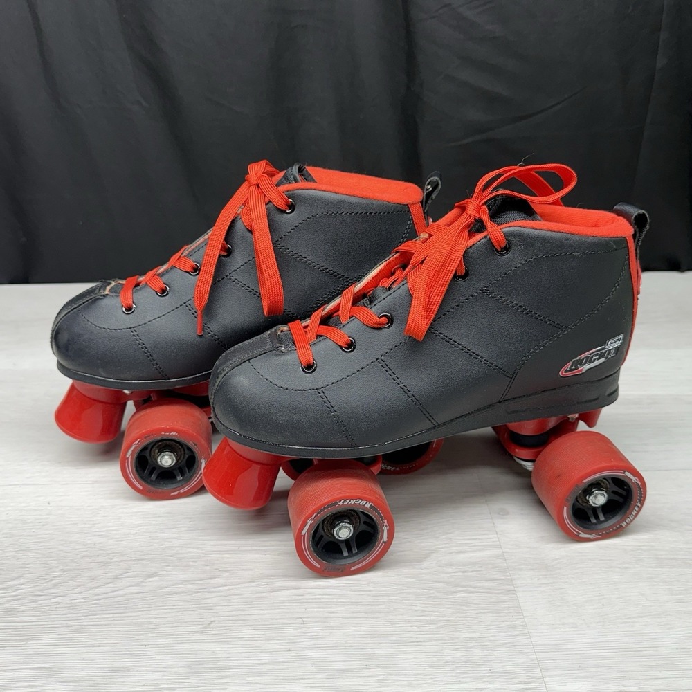 Crazy Rocket Roller Skates Black Red Mens 6 Womens 7 Euro 38 Quad Skates